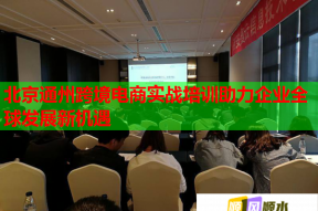 北京通州跨境电商实战培训助力企业全球发展新机遇